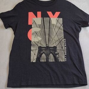 Abercrombie & Fitch NYC Graphic Tee - Black and Red